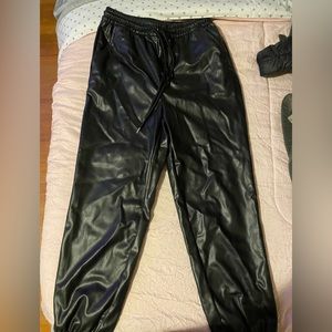 baggy leather pants